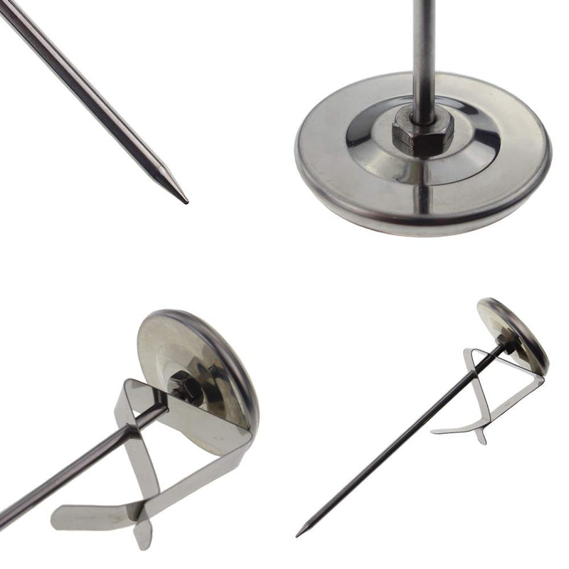 [Australia - AusPower] - Brannan Frothy Milk Thermometer for Steaming Milk with 125 mm Stainless Steel Probe and Clip Barista Coffee Great for Frothing 