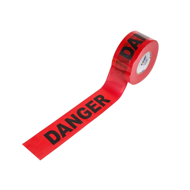 NORTHSKY "Danger Barrier Tape, Red, 3 in. x 1000 ft. 1