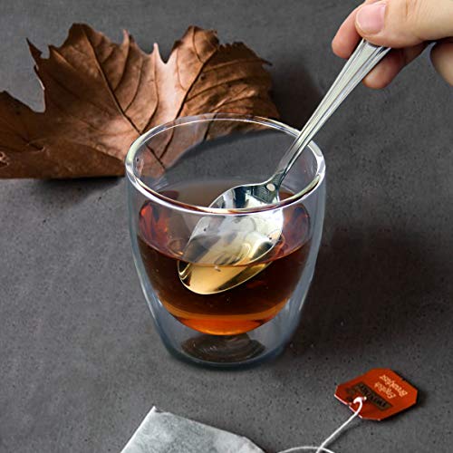 Teaspoons Set, Stainless Steel 18/0 Tea Spoon 12pcs, 6.29 Inches For Home, Kitchen Restaurant, Slilver (Pack of 2) 12pcs-round (Pack of 2)