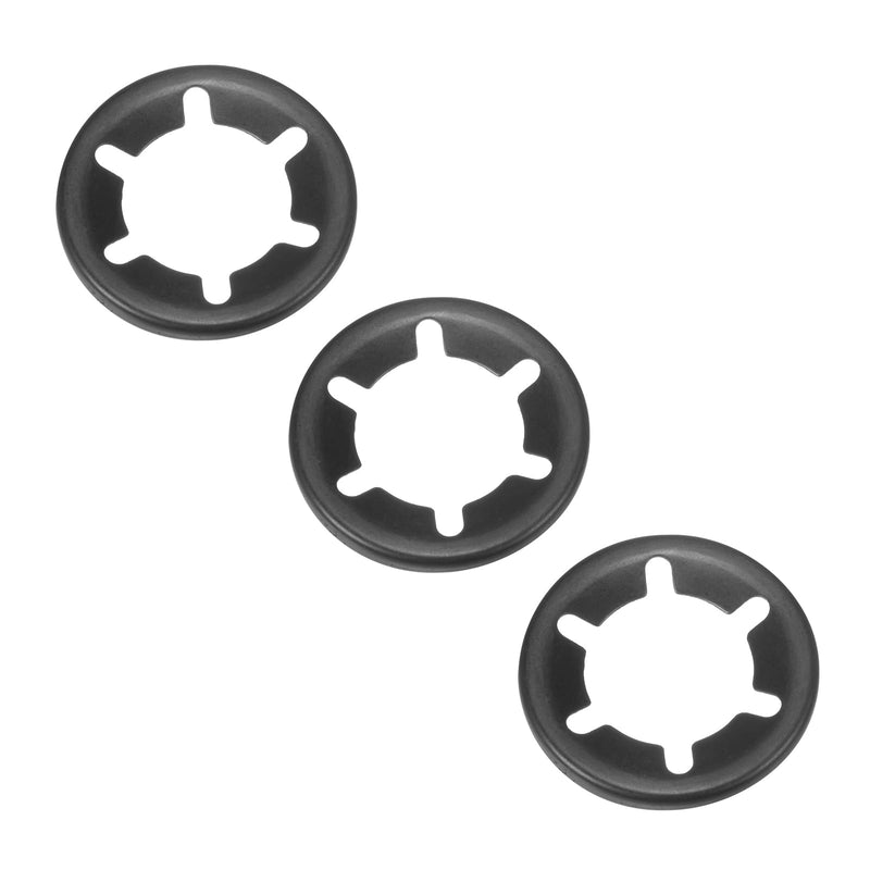 [Australia - AusPower] - uxcell 30pcs Internal Tooth Star Lock Washers M14 Push on Retaining Clips Quick Speed Locking Washers, 65Mn Steel Starlock Push Nuts Black 30 