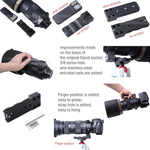 iShoot Lens Collar Replacement Foot Tripod Mount Ring Base Stand Socket TS-61 Compatible with Sigma 150-600mm f/5-6.3 DG OS HSM Sports, 70-200mm f/2.8 DG OS HSM Sports, 500mm f/4 DG OS HSM Sports