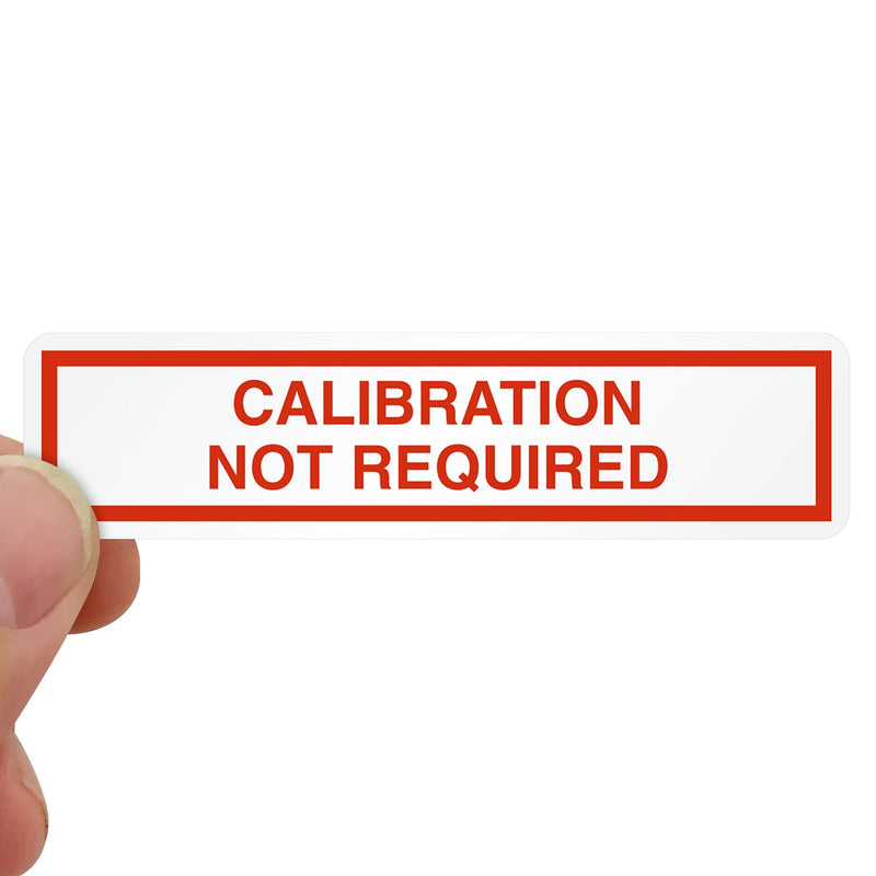 SmartSign Calibration Not Required Labels in Dispenser Box | Pack of 250, 1/2" x 2" Flexible Vinyl Stickers, Made in USA