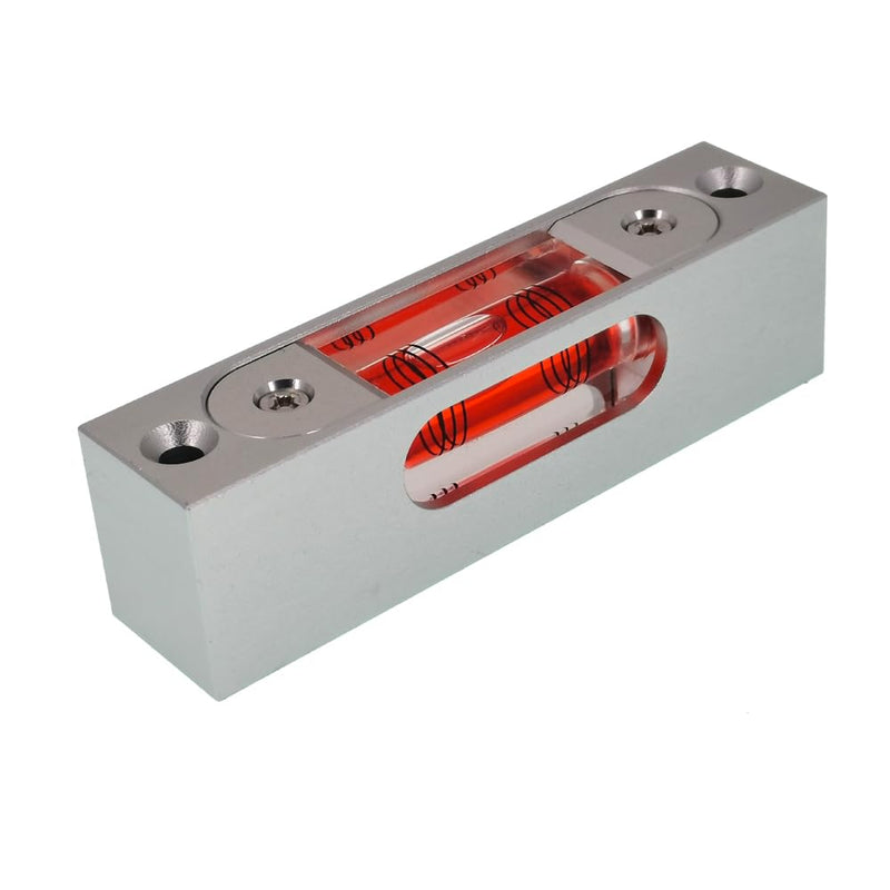 [Australia - AusPower] - Bar type high-precision level, high-precision aluminum alloy metal adjustable level, bubble square bar type luminous magnetic multi specification ruler (90x21x25mm) 90x21x25mm 