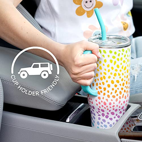 Swig Life 40oz Mega Mug, 40 oz Tumbler with Handle and Straw, Cup Holder Friendly, Dishwasher Safe, Extra Large Insulated Tumbler, Stainless Steel (O Christmas Tree)