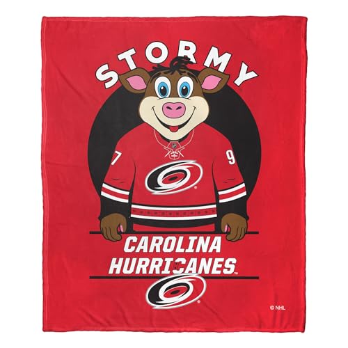 Northwest NHL Unisex-Adult Silk Touch Throw Blanket Carolina Hurricanes 50" x 60" Mascot Love