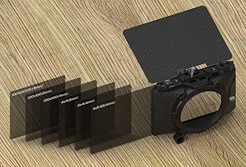FOTGA Mini Lightweight Clamp-On Matte Box with Carbon Fiber Top Flag for DSLR Mirrorless Camera Compatible with 4x4 4x5.65 67mm/72mm/77mm/82mm Filters (Starter Version)