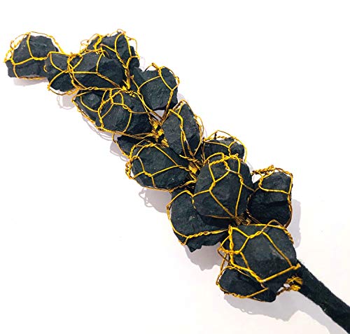 Black Tourmaline Gemstone Tree 7.5 INCHES Crystal Healing Home Office Gift Reiki FENG Shui Meditation Peace Wellness Health Metaphysical Gemstone Energy Power Handcrafted