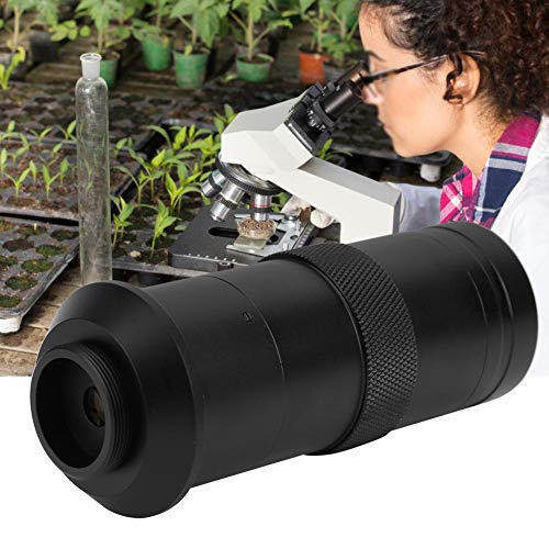 8X to 100X C Mount CCD Microscope Lens, Digital Industry Microscope Camera Lens 25mm Zoom Adjustable Magnification