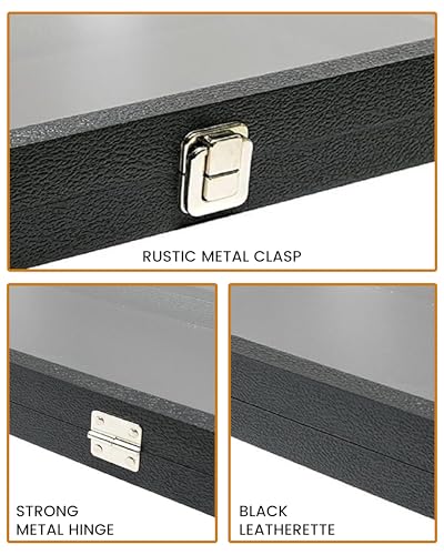 Novel Box Black Leatherette Jewelry Display Case 6X3.75X2 Inches Small: 6X3.75X2