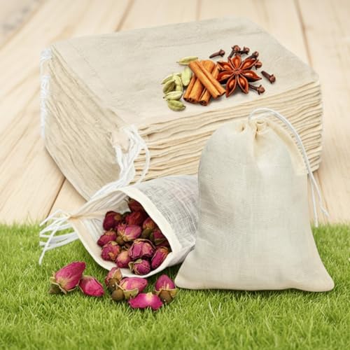Pangda 15 Pcs Muslin Bags, Large Cotton Drawstring Bags, 22 x 24 Inch