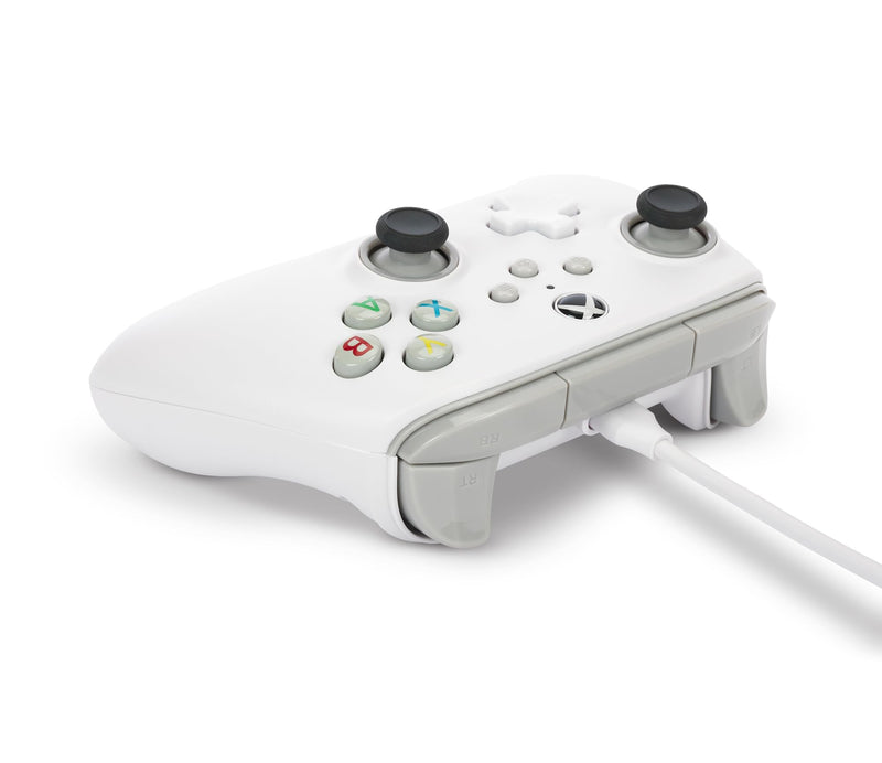 [Australia - AusPower] - PowerA Wired Controller for Xbox Series X|S - White, gamepad, video game / gaming controller, works with Xbox One 