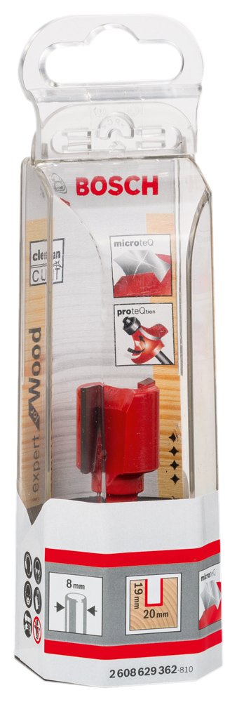 Bosch Accessories Professional Groove Cutter (for Wood, Shaft 8 mm, 20 mm, Working Length 19 mm, Total Length 56 mm), Multicoloured D1 D1 20 mm Länge 19 mm G 56 mm