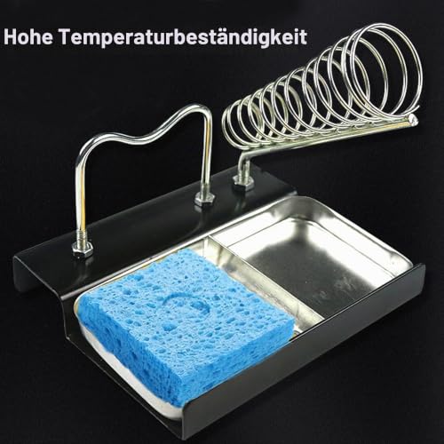 DHER Sponges Soldering Iron Clean Soldering Tips High Temperature Soldering Sponge Pack of 10 | Soldering Iron Cleaning Sponge Thickened 5.5 x 5.5 cm Square High Temperature Resistant Soldering Iron Head Cleaning Sponge