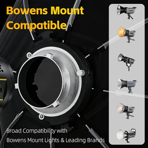 23.6"/60cm Octagonal Softbox, Quick Release Bowens Mount with Grid 23.6 in