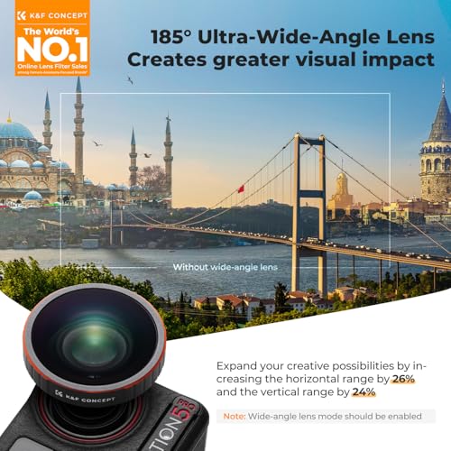 K&F CONCEPT Wide-Angle Lens for DJI Osmo Action 5 Pro