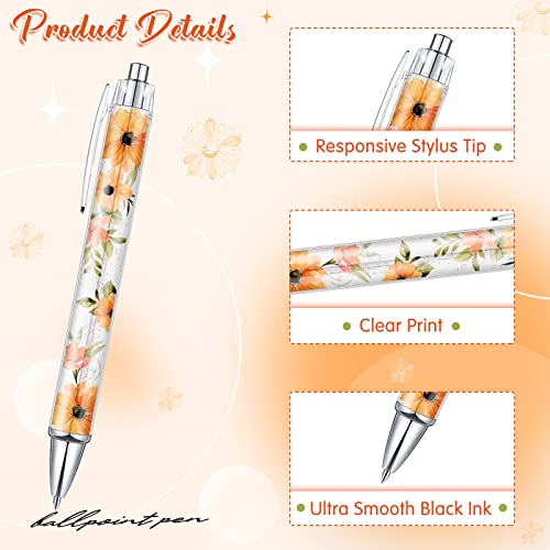 Tinlade 10 Pcs Christian Bible Verse Ballpoint Ink Pens,Flower Flower
