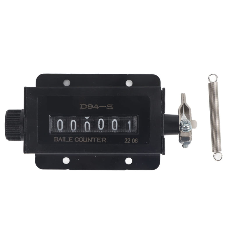 [Australia - AusPower] - Mechanical Counter, D94-S 0-999999 6-Digit Mechanical Resettable Rotary Counter, Manual Hand Drag Stroke Counter, Punch Counter 