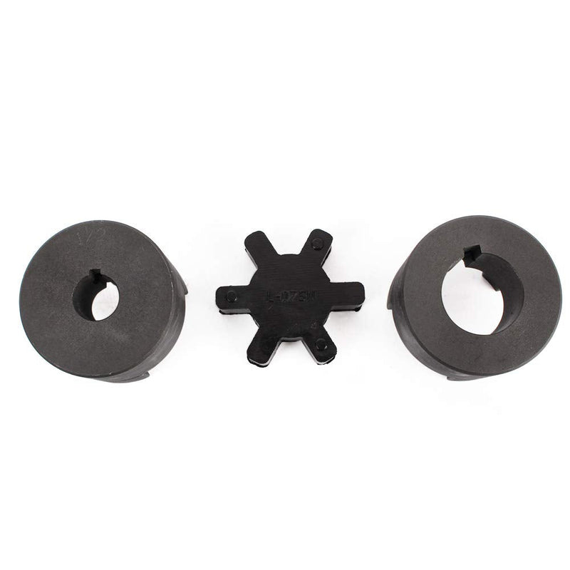 1/2" to 7/8" L075 Flexible 3-Piece L-Jaw Coupling Set & Buna-N NBR Rubber Spider