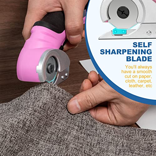 VLOXO pink cordless electric scissors cardboard cutter with replacement blade