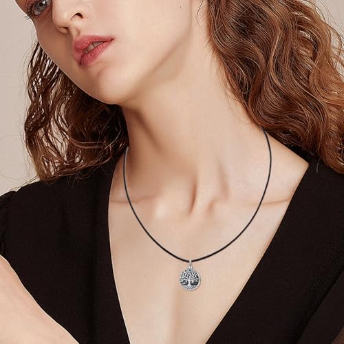 TRISHULA Urn Necklace for Ashes Sterling Silver Tree of Life Urn Ash Necklace Cremation Keepsake Memorial Jewelry Gifts for Women Men Cats Dogs Pets