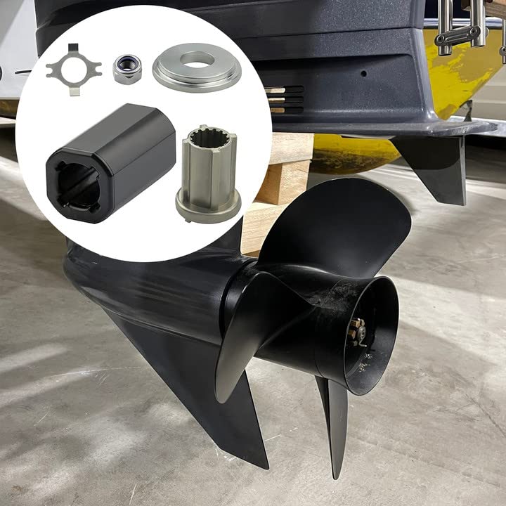 835257Q1 Hub Kit, 835257K1 Mercury Prop Hub Kit Alpha One Propeller 835257K1 Replacement Quicksilver for Mercury 135-300 HP, Alpha, Bravo One Drives 135-300HP Outboard Engine