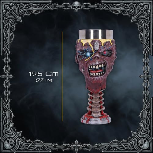 Nemesis Now Iron Maiden Can I Play With Madness Goblet - Official Licensed Eddie 3D Sculpted Resin Chalice with Stainless Steel Insert, Collectible