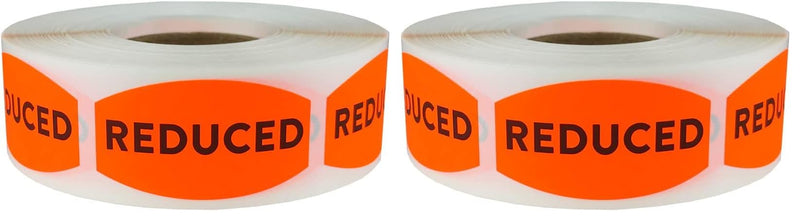 Reduced Grocery Store Food Labels .75 x 1.375 Inch 500 Total Adhesive Stickers (Pack of 2) 0.75 x 1.375" Oval (Pack of 2)