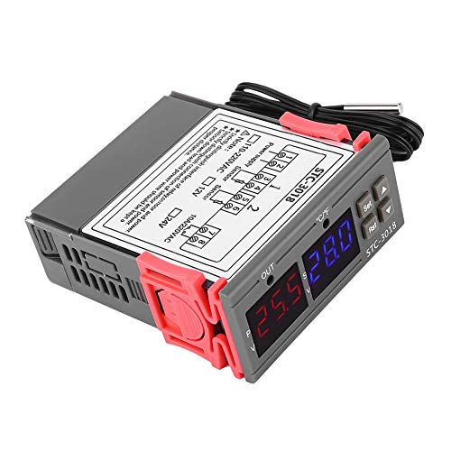 [Australia - AusPower] - Digital Temperature Controller, STC-3018 Digital LED Temperature Controller Temp Control Thermostat Switch Temperature Humidity Controller NTC, Temperature Controller Thermostat Sensor (24V) 