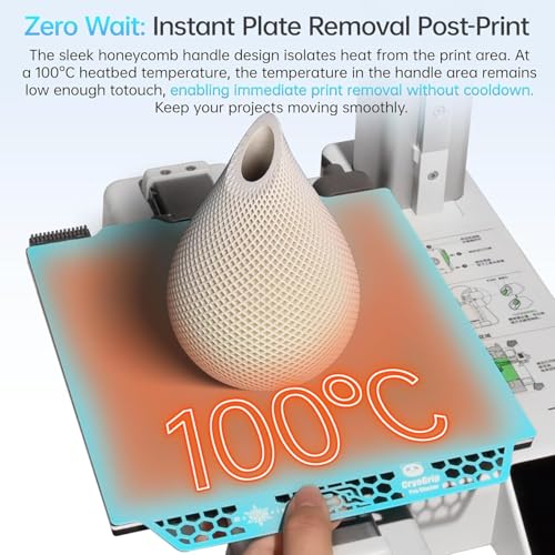 BIQU CryoGrip Pro Glacier-Original Panda Build Plate, Double Sided Spring Steel Sheet for Bambu-Lab A1 Mini Printer, Upgrade Build Plate, Firm Adhesion, 184x184mm 184*184mm