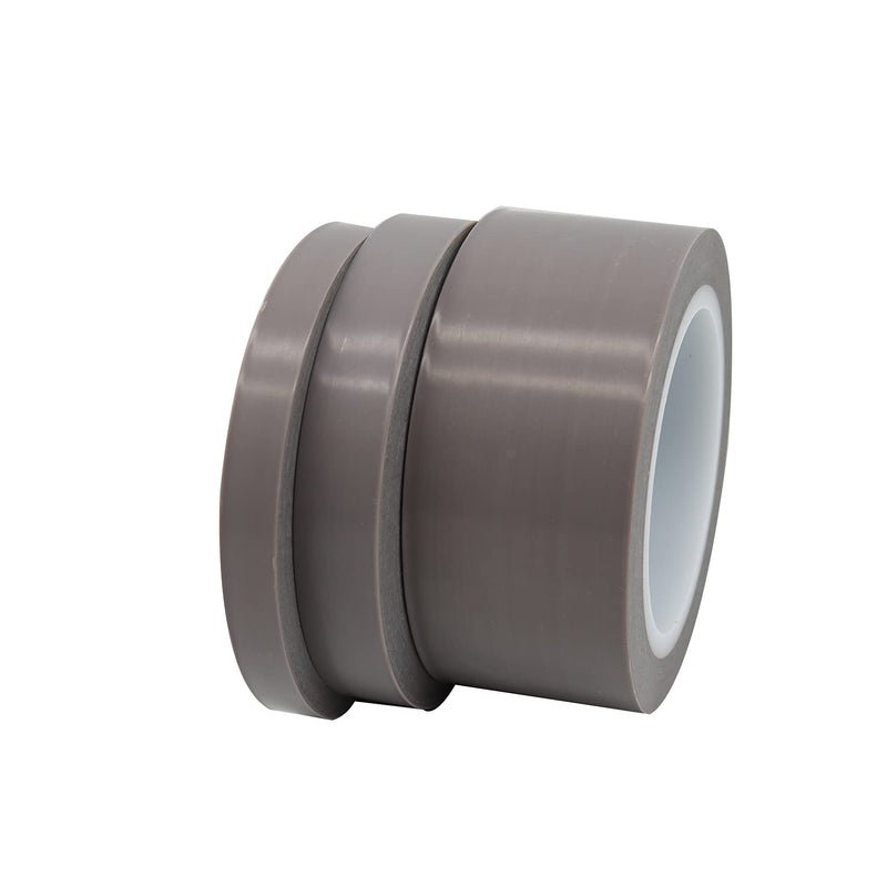 [Australia - AusPower] - PTFE Tape, Single Side Silicone Adhesive PTFE Film Tape Sheets, Heat Resistant Film Tape, 36 Yards (1 roll) 0.08mm*1in*36yards Grey 