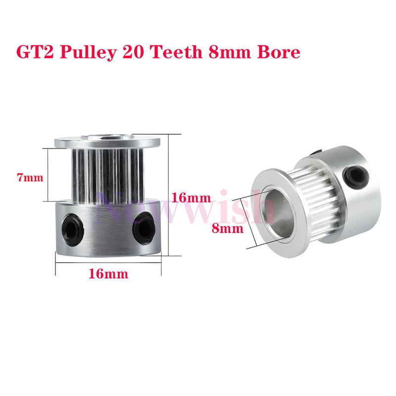 [Australia - AusPower] - GT2 Pulley 20 Teeth 8mm Bore Width 6mm 20T Timing Pulley Wheel 8mm Bore for 6mm Width GT2 Timing Belt for 3D Printer,CNC.(10pcs) GT2 Pulley 6mm Width 20T Bore 8mm 