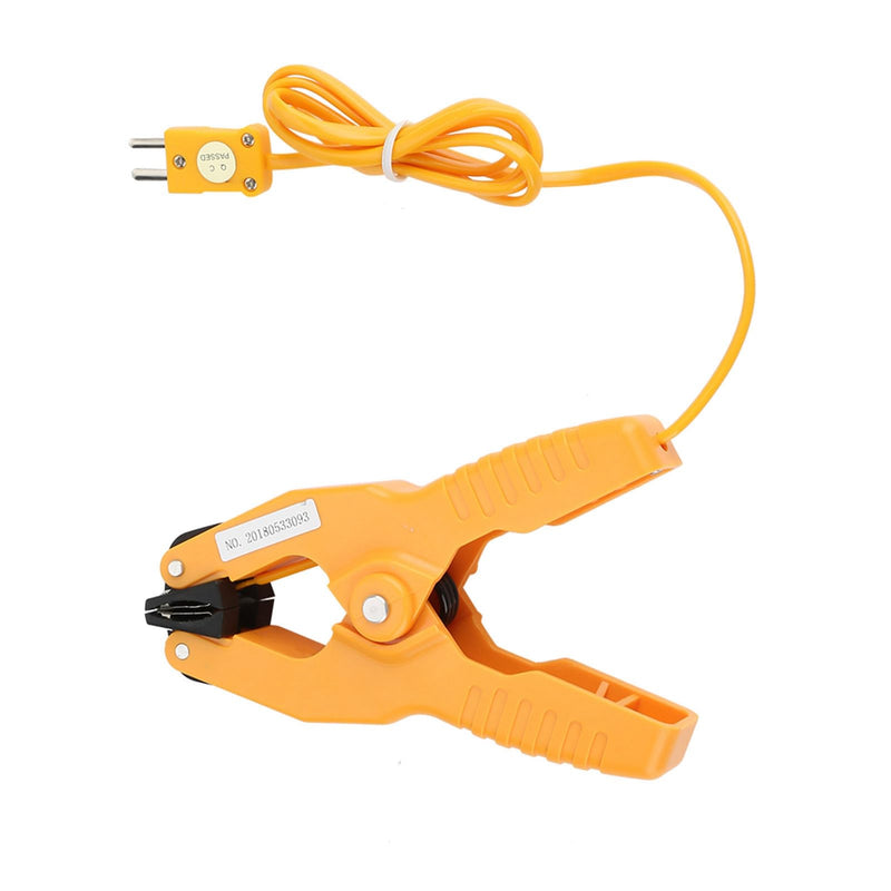 [Australia - AusPower] - Clamp Temperature Probe, HT-05 K Type Pipe Clamp Thermocouple with 1~3/8" Jaw, -40~200°C HVAC Tools Temperature Clamps, Yellow Lead Pipe Clamp for Pipes Temperature Test 