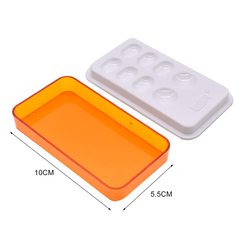 [Australia - AusPower] - Angzhili 1 Piece Dental Palette with Cover,8 Slot Dental Resin Palette,Resin Shading Box for Mixing Resin Placement,Dental Lab Equipment 