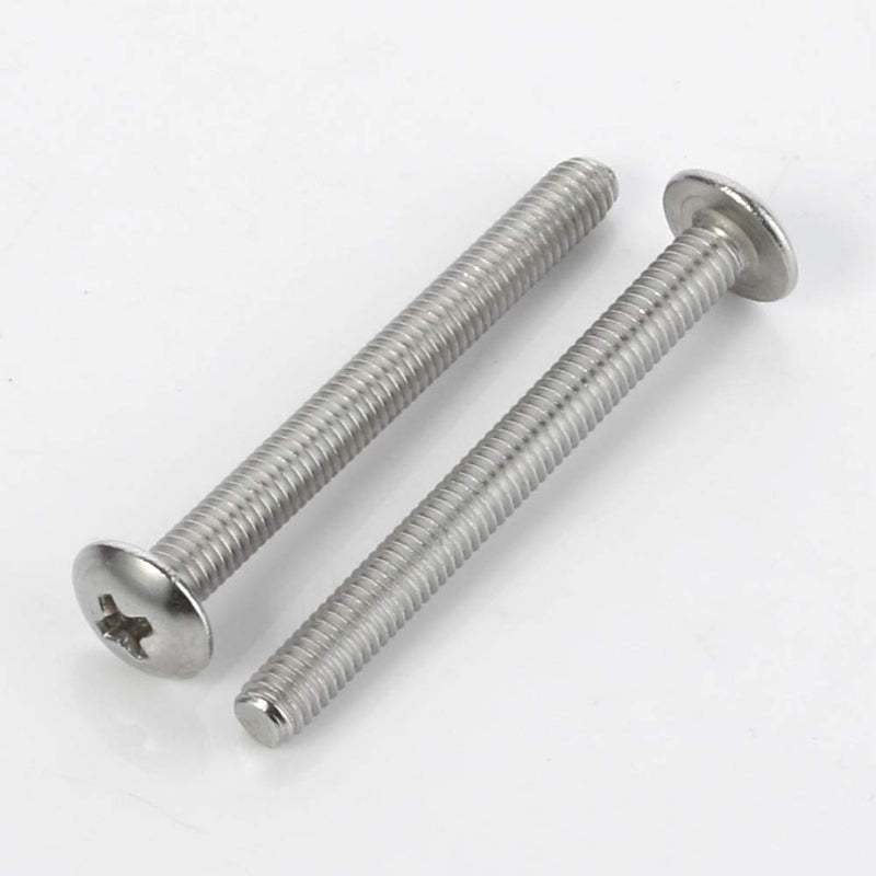 [Australia - AusPower] - 1/4-20 x 1/2" Truss Head Machine Screws, Full Thread, 304 Stainless Steel 18-8, Bright Finish, Machine Thread, 50 PCS 1/4"-20 x 1/2" 