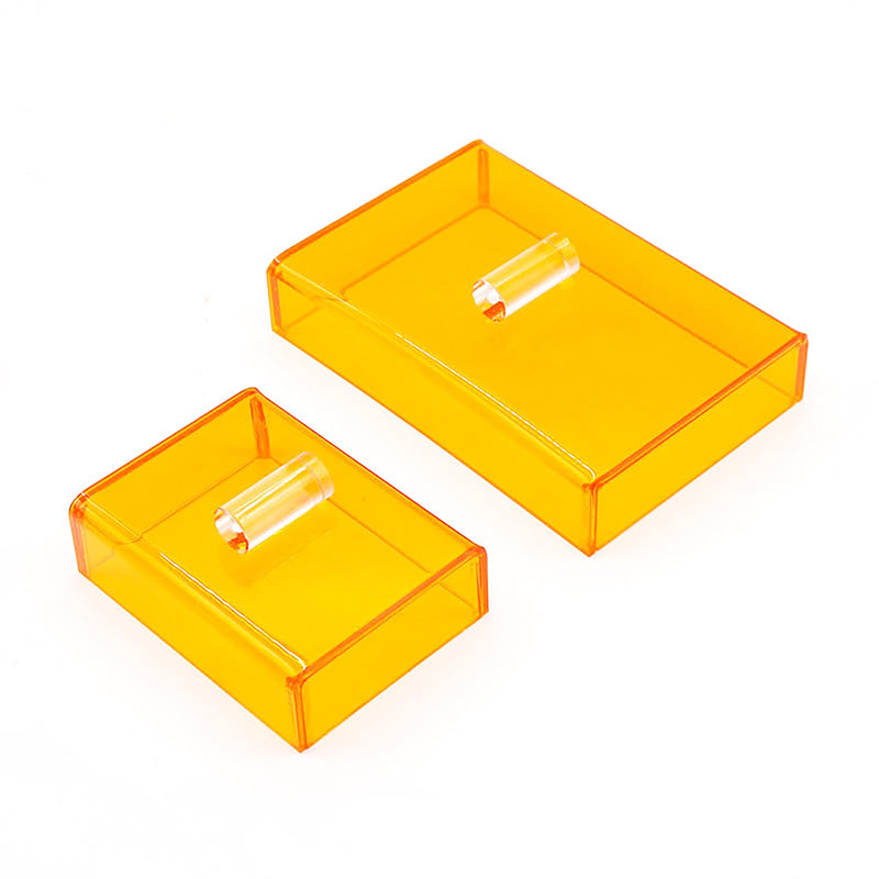 [Australia - AusPower] - Dental Curing Light Protector Box Orange Ultraviolet Shield Cover Box with 2 Size (Large) Large 