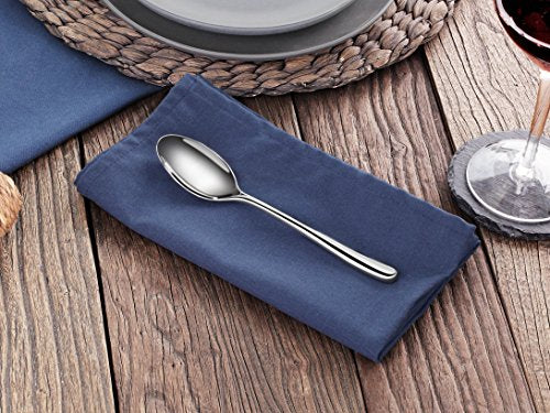 Artaste Rain II Forged 18/10 Stainless Steel Teaspoon Set of 12, Silver, 7-Inch