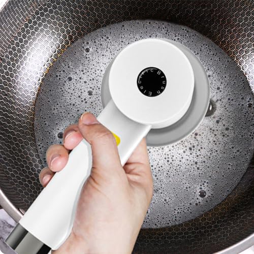 WANGCL Handheld Power Spin Scrubber Cordless Electric Cleaning Brush with 3 Replacement Cleaning Heads Two-speed control for Bathroom, Kitchen Tiles Floors Walls Car