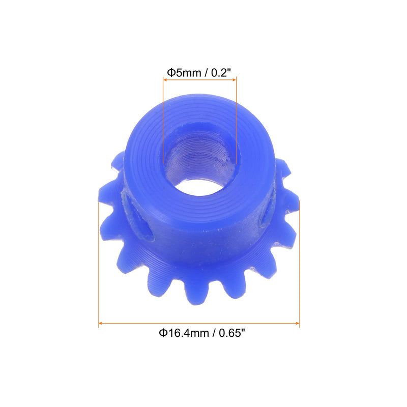 [Australia - AusPower] - 1.0 Modulus 15 Teeth 5mm Inner Hole Tapered Bevel Gear 1:1 Plastic Miter Gear with M5 Fixing Hole and 2pcs M5 Set Screws 15T 