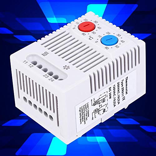 Temperature Controller, PC Temperature Controller Switch Open/Close Supports 12-250V Wide Voltage Input Adjustable Mechanical Thermostat 0-60 ZR011(ZR011)