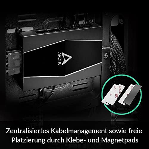 ARCTIC Case Fan Hub - 10-Way PWM Fan Splitter | With SATA Power, case fan