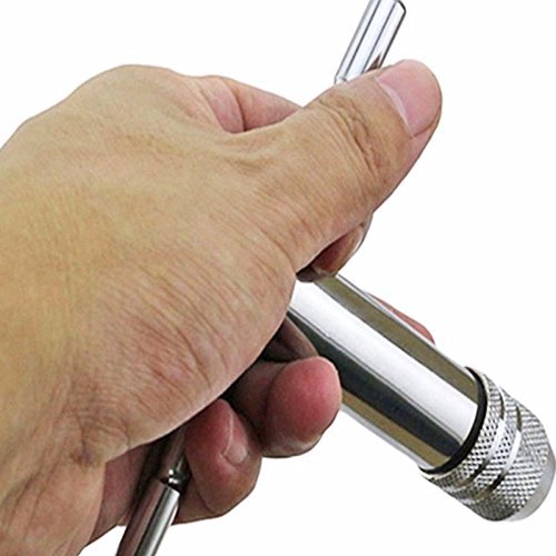 [Australia - AusPower] - QISF Tap and Die Set | Hand Tap | HSS | M3 M4 M5 M6 M8 | Tap with Adjustable T-Handle Tap Wrench | Tap Cutter & Die 