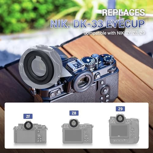 JJC 2-Pack DK-33 Soft Eyecup Eye Cup Eyepiece & Metal Hand Grip Handgrip Bracket for Nikon Zf Z f Camera, Nikon Zf Camera Accessories