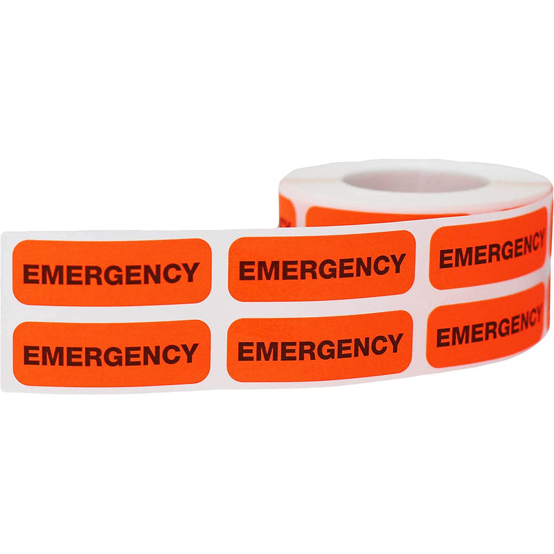 Emergency Medical Healthcare Labels 0.5 x 1.5 Inch 500 Total Stickers