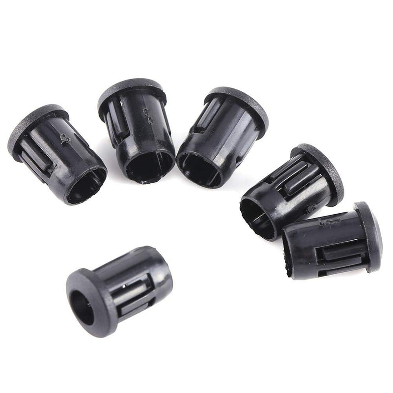 FTVOGUE 50Pcs Light Holder Shell Plastic Lamp Socket Diode Holder Shell Clip Bezel Mount 3mm 5mm 8mm 10mm LED Holders Panel Display Black (5mm)