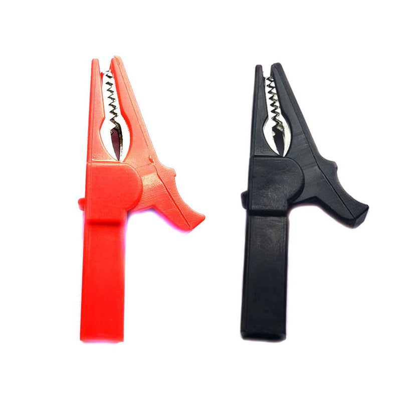 [Australia - AusPower] - 10Pack Alligator Clips 1000V 32A Heavy Duty Full Insulated Automotive Car Battery Alligator Clips Electrical Test Clips with 4mm Banana Jack Socket for Multimeter Test Leads 