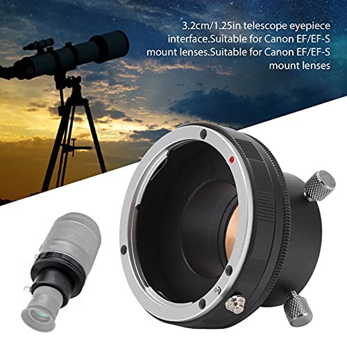 Hilitand Camera Macro Lens Adapter Ring for EF/EF‑S Mount Lens to 1.25in Telescope Eyepiece for Photography Guiding