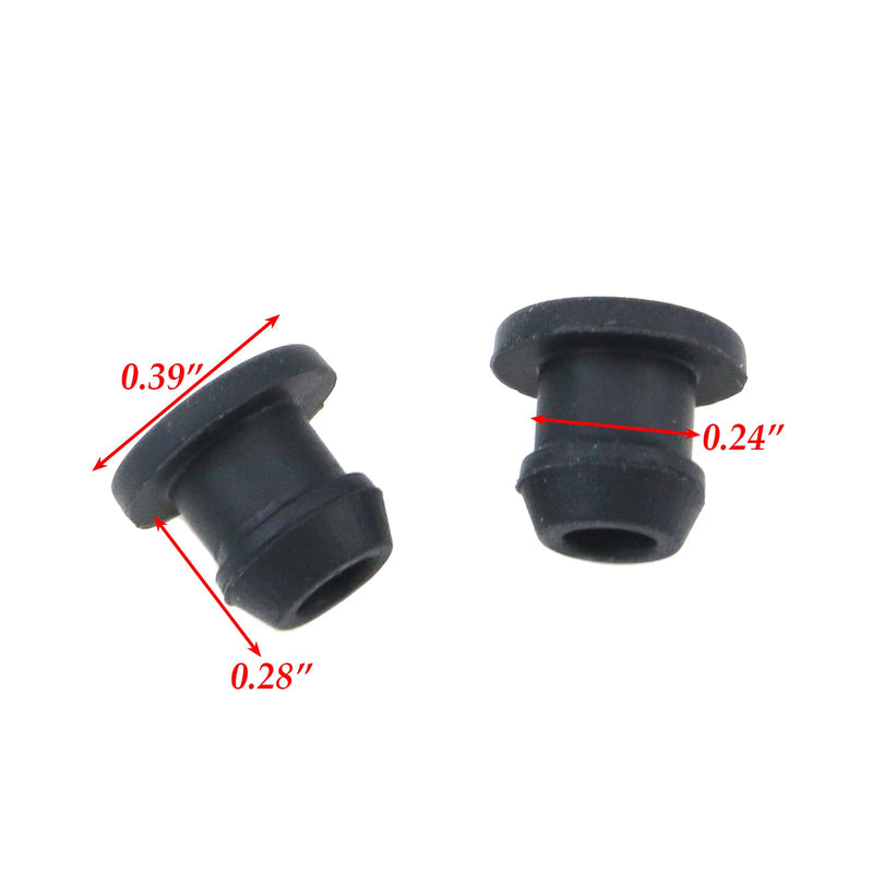 [Australia - AusPower] - 12pcs Silicone Plugs Waterproof Tapered Round Hole Stoppers Black for 6mm Hole 