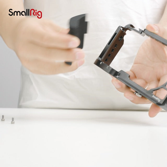 SmallRig Cage with Silicone Handgrip & Cold Shoe for Sony a6100, a6300, a6400-3164