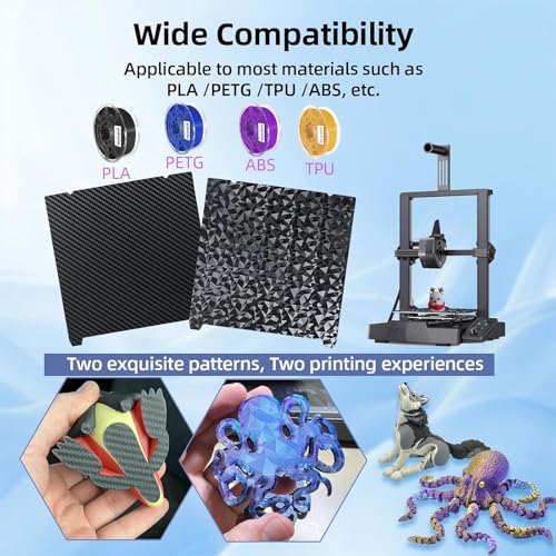IdeaFormer PEO PET K1C Build Plate 235x235mm, Smooth PEO PET Spring Steel Bed Sheet with Magnetic Bed Plate for Creality K1, K1C, Ender 3 S1/Pro, Ender 3 V3 SE, Ender 3 V3 KE, Ender 5 S1 PET PEO with Magnetic Plate