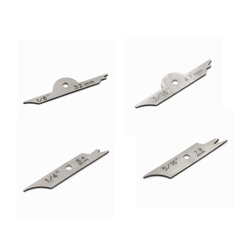 [Australia - AusPower] - Mini Pocket 11pcs Fillet Weld set inspection Throat Leg Length Inspection Tool Stainless Steel Standard & Metric 